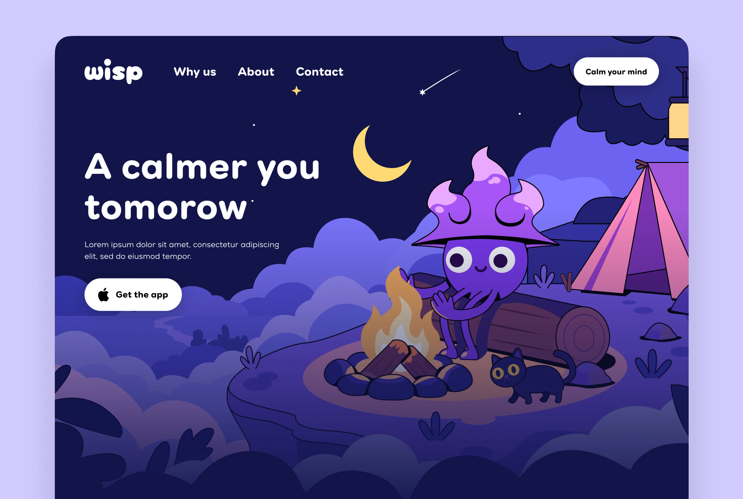 Landing page mockup